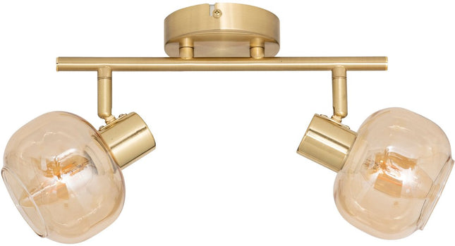Atmosphera Pilia Plafondlamp - 28x11x19cm - Goud/Amber