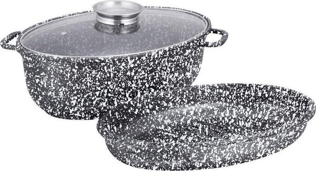 Klausberg KB-7367 Braadpan - met deksel - 8L - gietijzer