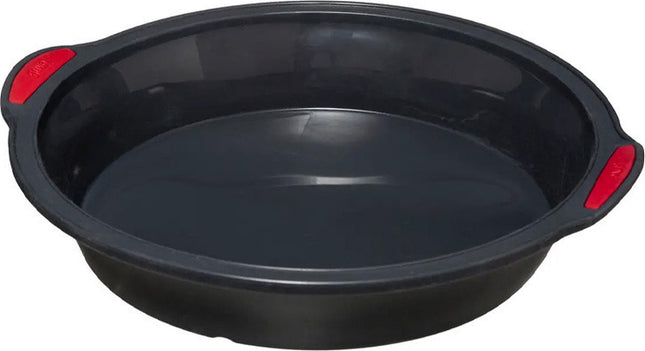 Secret de Gourmet Taarten bakken bakvorm/bakgerei Backery Pro - siliconen - anti-aanbak laag - zwart - 24 x 6.2 cm