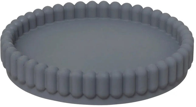 4-delige Grijze Badkamer & Keukenset - Zeepdispenser, Zeepbakje, Tandenborstelhouder en Plateau - Modern Design van Hars - Zeeppomp - Zeepset