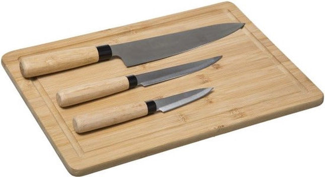 5five - Snijplank met 3 messen - L 35 x B 25 x H 4 cm