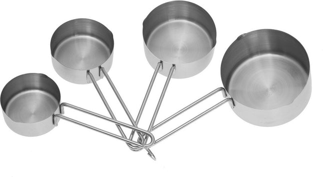 Kinghoff 4025 -Keukenmaatbeker - RVS - Set van 4 stuks - 60/80/125/250 ml