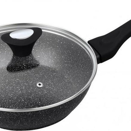 Klausberg 7295 - Wokpan met deksel - Ø24 cm - Marmer/Keramische coating - Alle warmtebronnen - Zwart