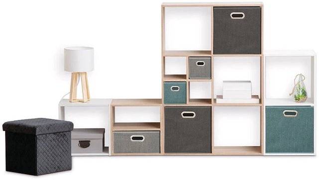 5Five Opbergmand petrol blauw - 15 x 31 x 15 cm (S) - Opvouwbaar