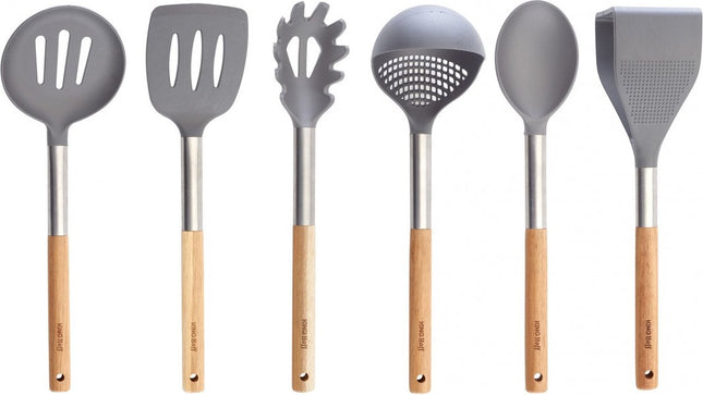Kinghoff 1325 Kookgerei set - 7-delig - massief acaciahout