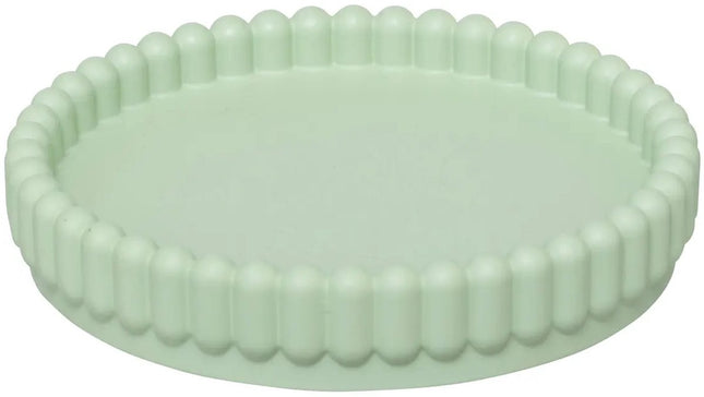 4-delige Lichtgroene Badkamer & Keukenset - Zeepdispenser, Zeepbakje, Tandenborstelhouder en Plateau - Modern Design van Hars - Zeeppomp - Zeepset