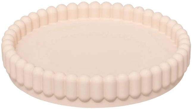 4-delige Roze Badkamer & Keukenset - Zeepdispenser, Zeepbakje, Tandenborstelhouder en Plateau - Modern Design van Hars - Zeeppomp - Zeepset