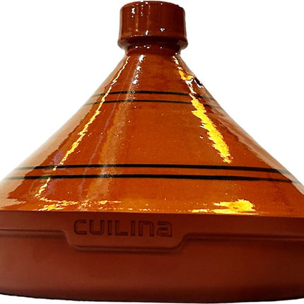 Cuilina | Tajine Maroc Ø30cm - Handgemaakt keramiek deksel- Non-stick - Geschikt voor Alle Kookplaten