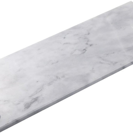 Marmeren dienblad met zilveren hendels 40 x 14 cm