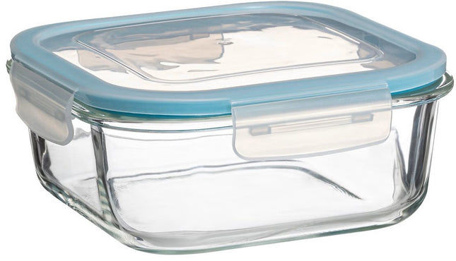 5Five Vershoudbakjes met deksel - glas - set 6x stuks - 330/530/1180 ml - luchtdicht - met clips