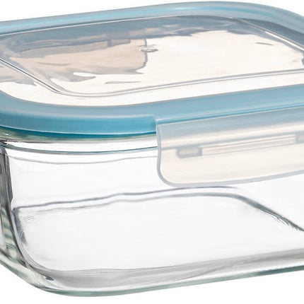 5Five Vershoudbakjes met deksel - glas - set 3x stuks - 330/530/1180 ml - luchtdicht - met clips