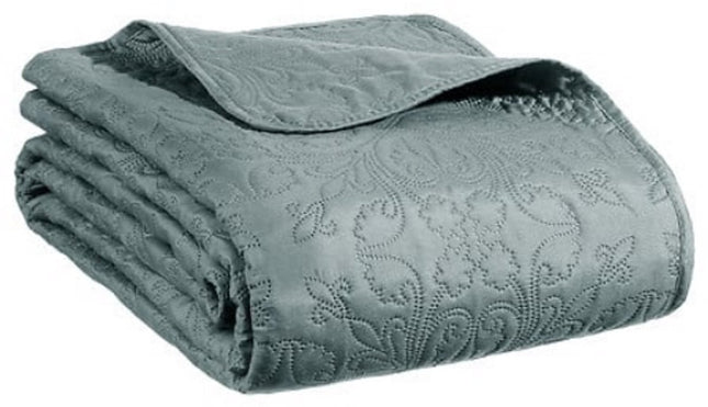 Sprei Arabesque 240 x 260 cm - Mineraalblauw - Met 2 Kussenslopen - Polyester - Bedsprei - Beddensprei -