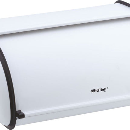 Kinghoff 1752 - Kleine Broodtrommel - RVS - Wit - Retro - 36x24x15 cm