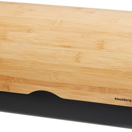 Klausberg 7712 - Broodtrommel - hout - Zwart - 38 x 24 x 20.5 cm
