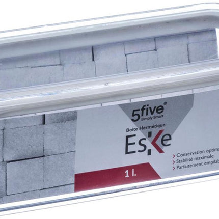 5Five Voorraadpot - keuken/voedsel - kunststof - 500 ml - luchtdichte deksel - transparant - 10 x 10 x 7 cm