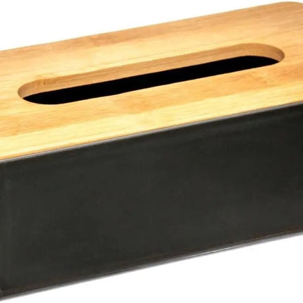 Tissuedoos - Zwart - Bamboe - 13 x 26 x 8.8 cm