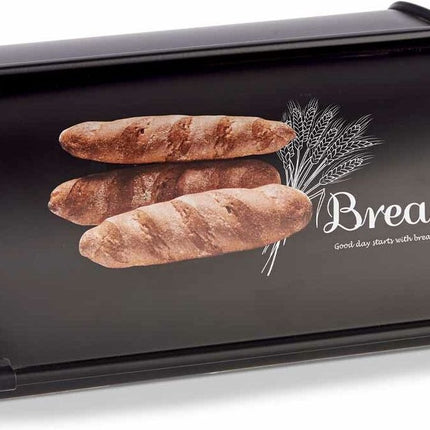 Broodmand Bread Zwart Metaal (23 x 14,5 x 35,5 cm)