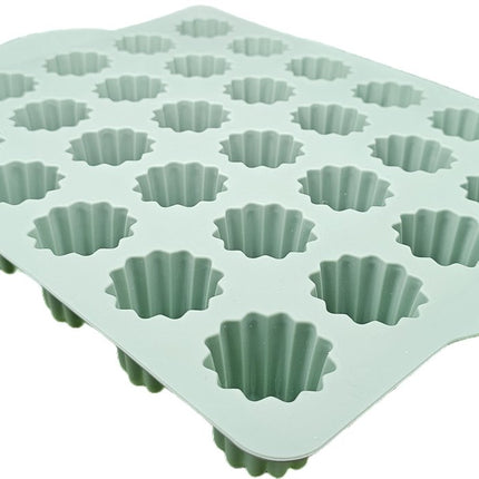 Cannelés bakvorm siliconen 30,6 x 23,2 x 4cm | 30 Vormen | Groen | cakevorm met handgrepen | cakevormen | bakken | anti-aanbaklaag | voor oven en magnetron SILICANPRO