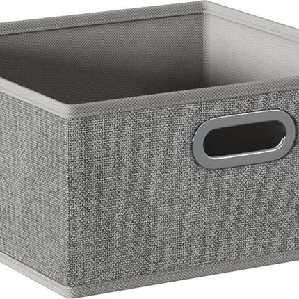 5Five Opbergmand/kastmand grijs - linnen - 29 liter - 31 x 31 x 31 cm - Opbergbox - Vakkenkast manden