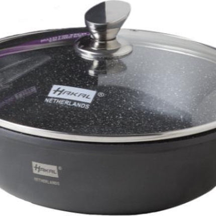 Marmer Coating Lage braadpan met deksel Ø 40 cm