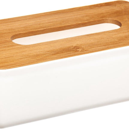 Tissuedoos hout - Wit - Voor alle maten tissues -