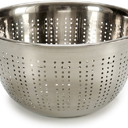 Zilver RVS vergiet/zeef 24 x 13 cm - Keukenbenodigdheden - Kookgerei - Zeven - Vergieten van roestvrijstaal