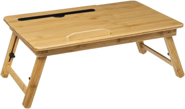 Ontbijt op bed/laptoptafeltje/dienblad Smart 54 x 34 cm bamboe - Serveerbladen, dienbladen & keukenbenodigdheden