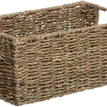 Opbergmanden - set van 4x - gevlochten zeegras - manden - opbergen - Kast-/badkamer mandjes verschillende formaten