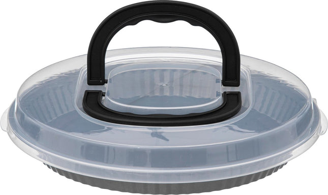 Secret de Gourmet Taartvorm met deksel D33/34x7cm - Binnenmaat 32,5/34cm - Grijs