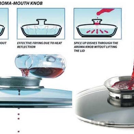 Klausberg 7525 - Kookpan met deksel - marmer grijs - 24 cm - 6.2 liter