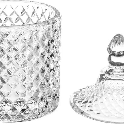 Snoeppot/voorraadpot 0,28L glas met deksel - 280 ml - Bonbonnieres