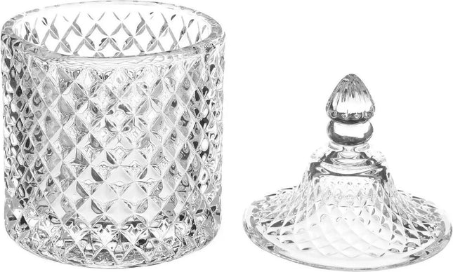 Snoeppot/voorraadpot 0,28L glas met deksel - 280 ml - Bonbonnieres