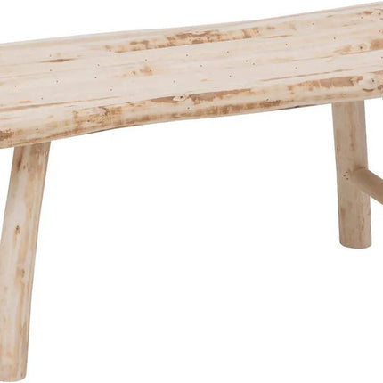 Atmosphera zit krukje/bijzet bankje - hout - houtkleur - L70 x B26 x H31 cm - 2 zits zitplaats - voor binnen