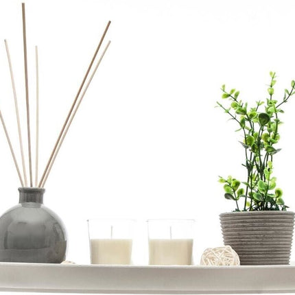 Atmosphera - Ylang Geschenkset - Decoratie - Geurstokjes met Etherische Olie Ylang Ylang - Grijs - Wit