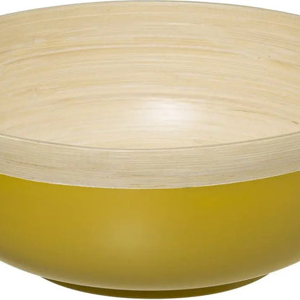 Secret de Gourmet Slakom/voedsel serveerschaal - bamboe - D30/H12 cm