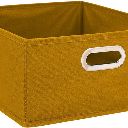 5Five Opbergmand/kastmandje - Geel - 31 x 31 x 31 cm - 29 liter - Vakkenkast manden - Stof met versterkte bodem - Opvouwbaar