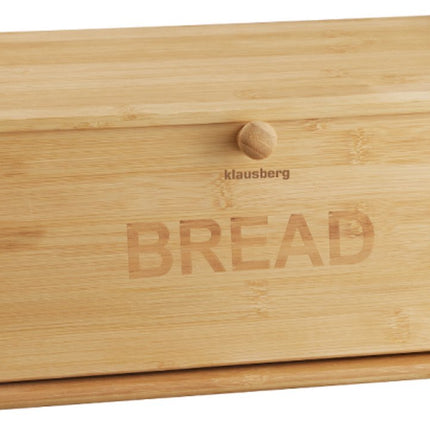 KLAUSBERG Bamboe Broodtrommel - 39,5x24,5x18 cm - Natuurlijke Broodbak voor Fris Brood - KB-7933 - Brooddoos - Brood vershouddoos