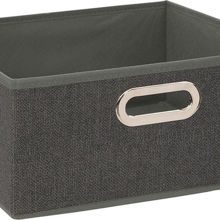 5Five Opbergmand/kastmandje - Donkergrijs - 31 x 31 x 31 cm - 29 liter - Vakkenkast manden - Stof met versterkte bodem - Opvouwbaar