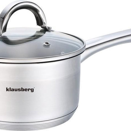 Klausberg 7134 - Steelpan met deksel - sauspan - 18 cm - 2.1 liter