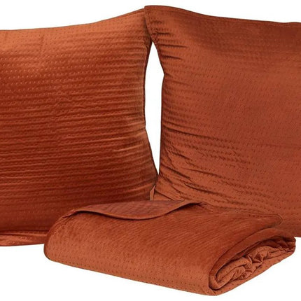 Lilou Bedspread Terracotta - Dekbedovertrek 260x240 cm - Zacht Polyester - Perzische stijl design - 2.34 kg