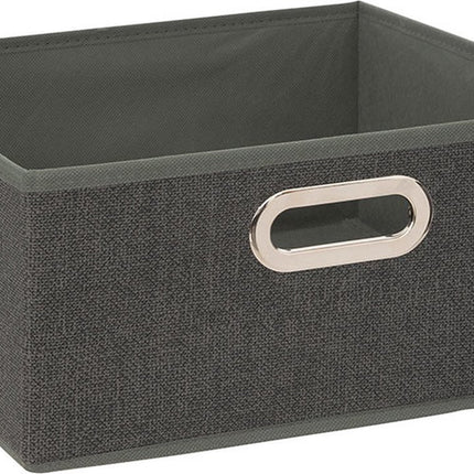 5Five Opbergmand/kastmand - beige - linnen - 14 liter - 31 x 31 x 15 cm - Opbergbox - Vakkenkast manden