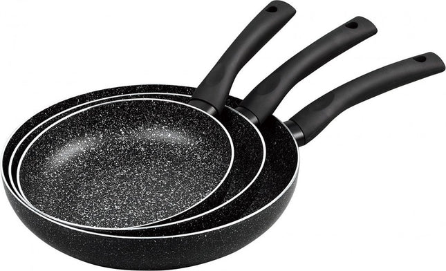 Kinghoff 1562 - 3 delige pannenset - zwart marmer - Ø20/24/28 cm
