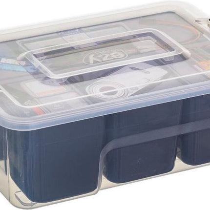 5Five Opslag sorteerbox - 5 vakjes indeling - 30 x 21 x 11 cm - kunststof - opbergdoos - 5000 ml