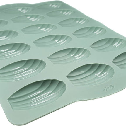 Madeleine bakvorm siliconen 36 x 23,5 x 2cm voor 18 madeleine | Groen | cakevorm met handgrepen | cakevormen | anti-aanbaklaag | voor oven en magnetron SILIMAD-PRO