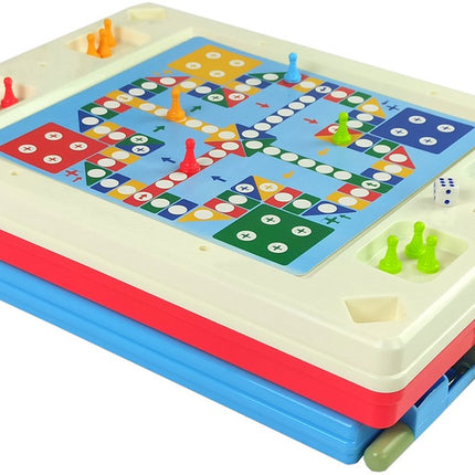 Leantoys 3-in-1 Magnetisch Krijtbord Blauw - Schoolbord met Stoel en Spelletjestafel - Educatief Speelgoed 3+ - Tafel voor Spelletjes en Krijtbord - Multifunctioneel Speelgoed - Educatief Speelgoed - Whiteboard - Magnetisch bord
