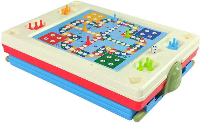 Leantoys 3-in-1 Magnetisch Krijtbord Blauw - Schoolbord met Stoel en Spelletjestafel - Educatief Speelgoed 3+ - Tafel voor Spelletjes en Krijtbord - Multifunctioneel Speelgoed - Educatief Speelgoed - Whiteboard - Magnetisch bord