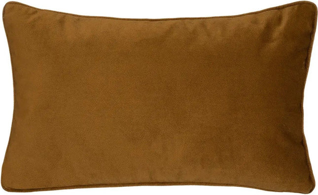 Atmosphera Bank/sierkussens huiskamer Sophia - 30 x 50 cm - Goud/bruin - polyester - met rits