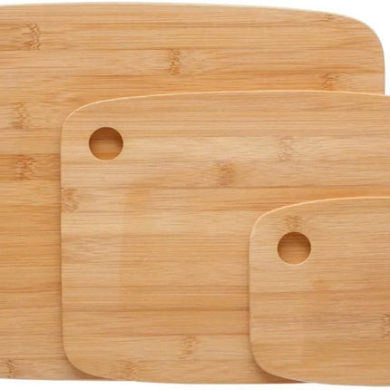 Set van 3x stuks snijplanken 19/29/37 cm van bamboe hout - Serveerplanken - Broodplanken