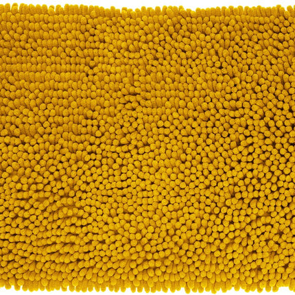Atmosphera Badkamer kleedje/badmat voor de vloer - 50 x 80 cm - mosterdgeel - extra dikke noppen