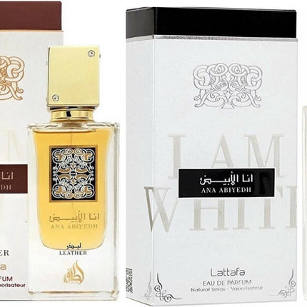 Lattafa EDP Ana Abiyedh 60 ml & lattafa Ana Abiyedh Leather 60 ml (60*60=120ML)